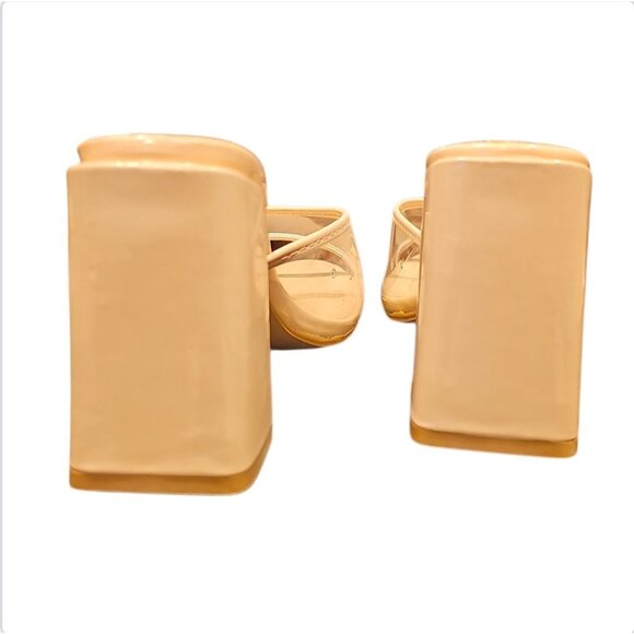 Transparent Clear Nude Block Heel Sandals - Picture 4 of 8